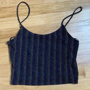 Topshop Striped Sequin tank top